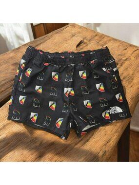 The North Face Girls Black Rainbow Pride Shorts Small 7/8